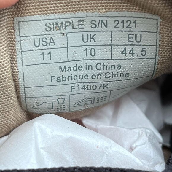 Simple Brand Leather Eco Sneaker Original Skate Shoe Mens Size 11 Brown Street main image 4